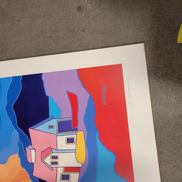 TED HARRISON 1926-2015 HAND SIGNED SERIGRAPH "GOING OUTSIDE" 1992 #128/200 - Picture 2 of 7